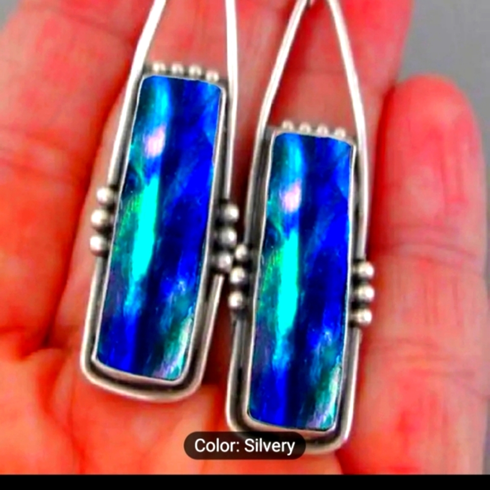 2pcs/pair Women's Retro Bohemian Geometric Dangle Earrings, Birthday Party